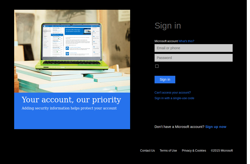 Hotmail Sunburst