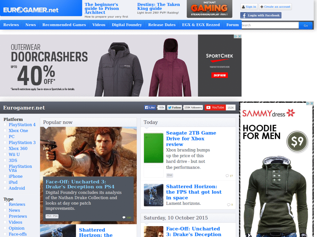 Eurogamer font and size change