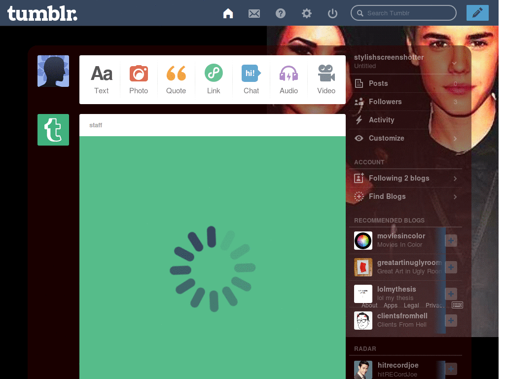 Demi and Justin dashboard