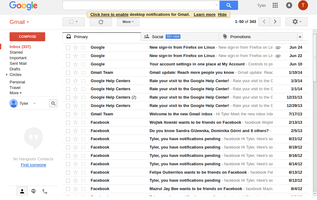 Gmail black menu remover