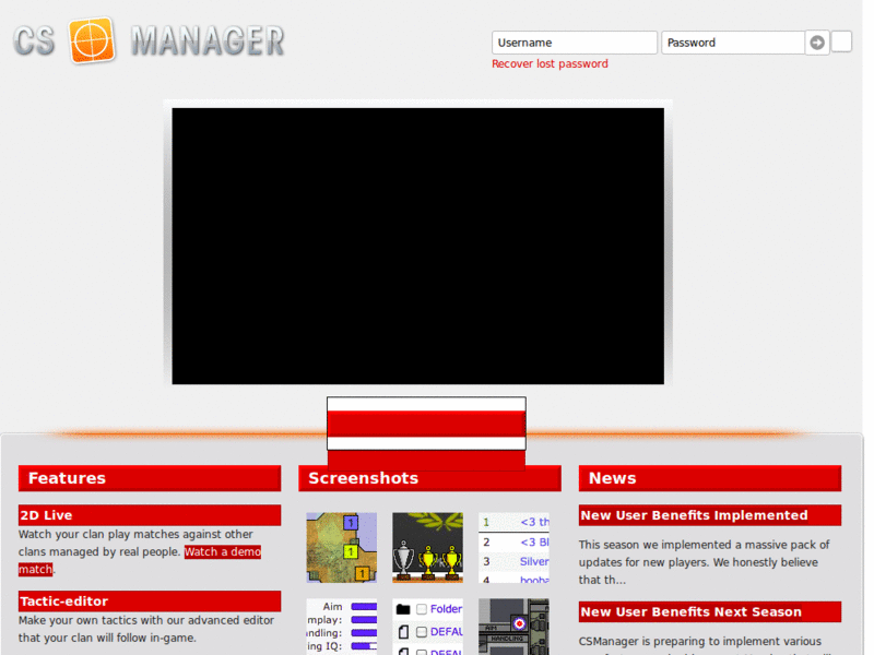 CS-manager.com - Red/white theme