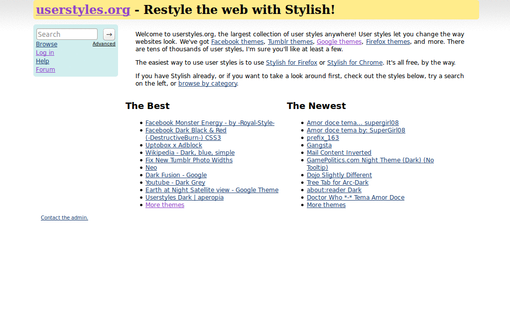 UserStyles Redesigned (by Globex Designs)