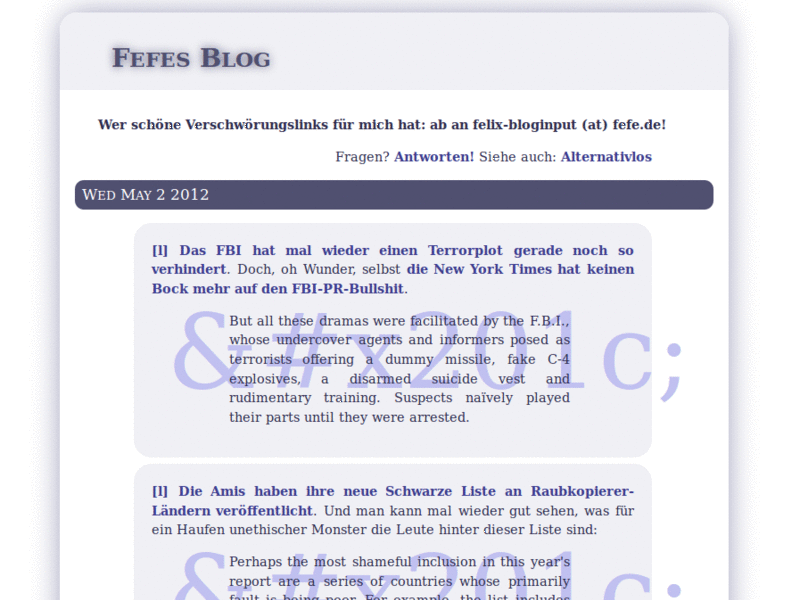 Fefe's Blog: Light-blue with rounded corners