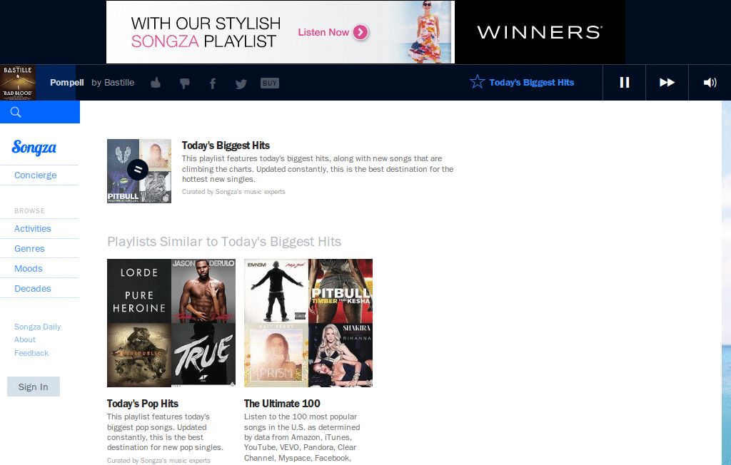 Songza Black