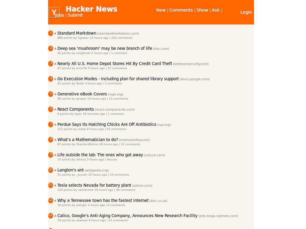 Hacker News Redesign
