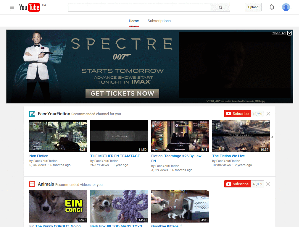 YouTube smooth background