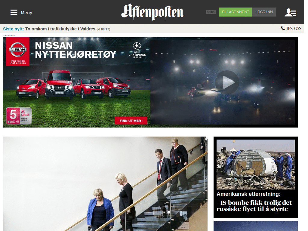 Aftenposten uten 22. juli