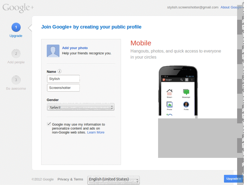 Google+ Fluid Layout
