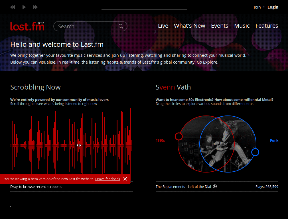Last.fm - No Spotify or Deezer