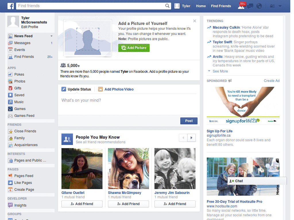 Facebook transparent style