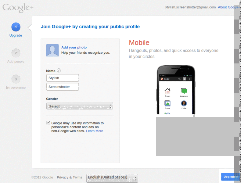 Google+ Resizer for New UI