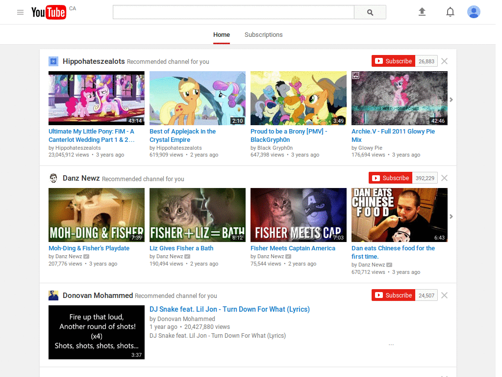 Larger messages on Youtube