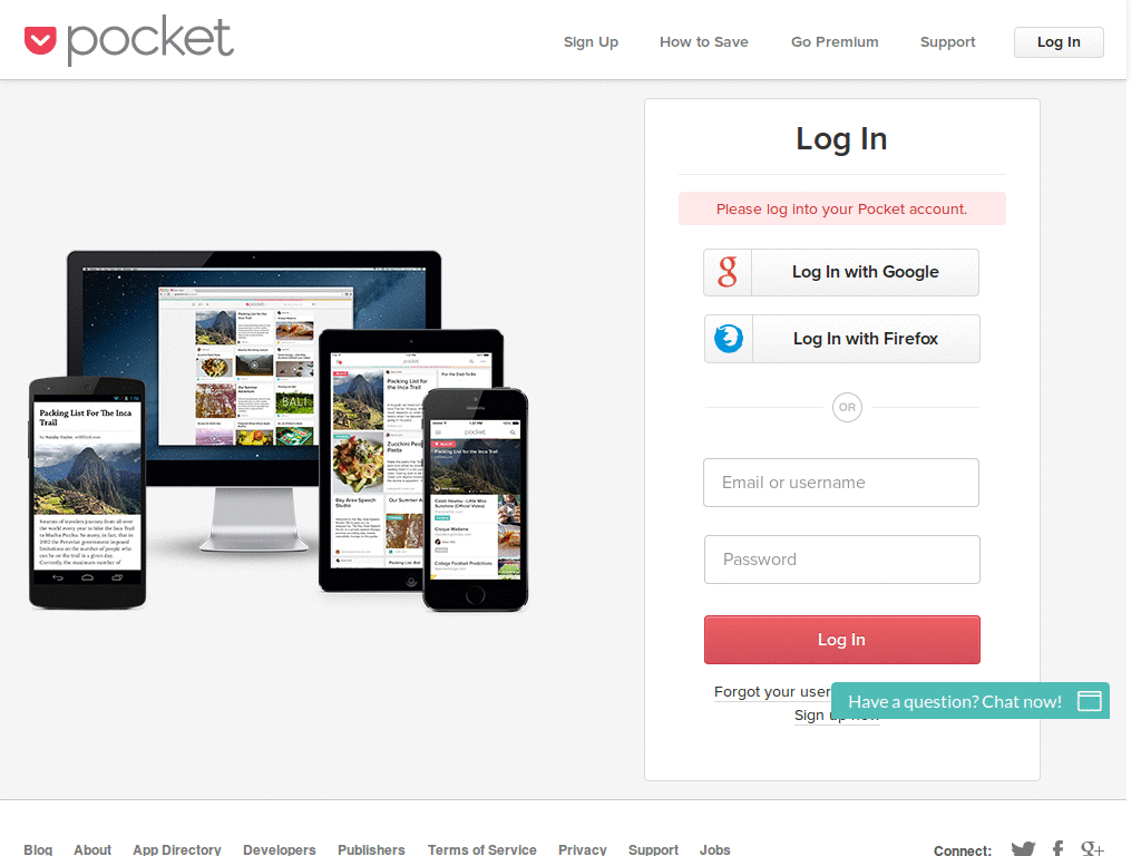 Pocket: Minimal