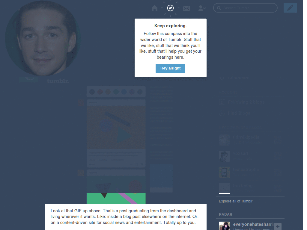 shia labeouff tumblr logo