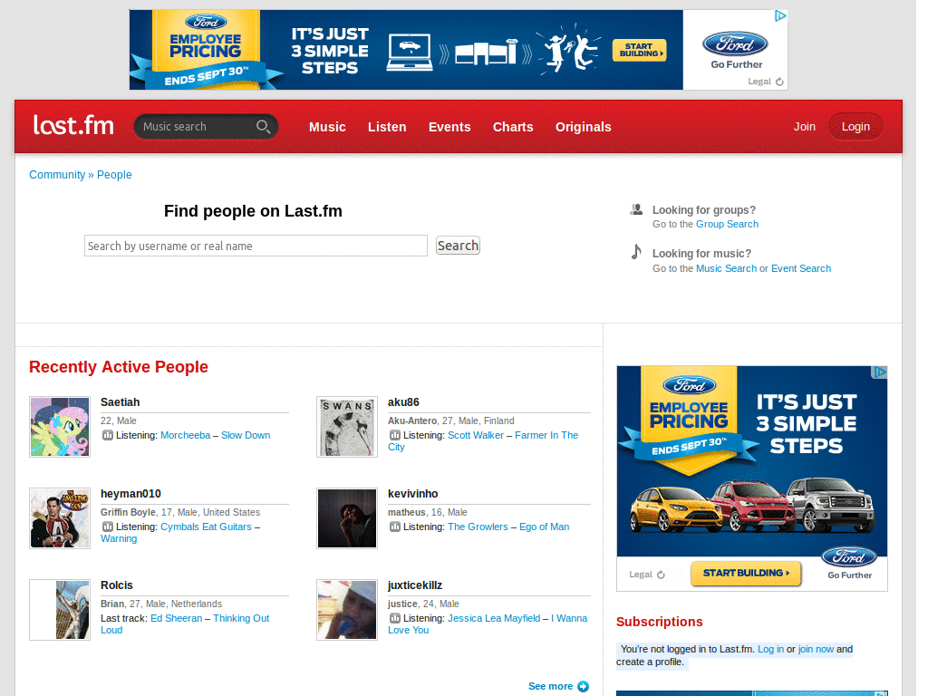 Last.fm - Leftbar on Top
