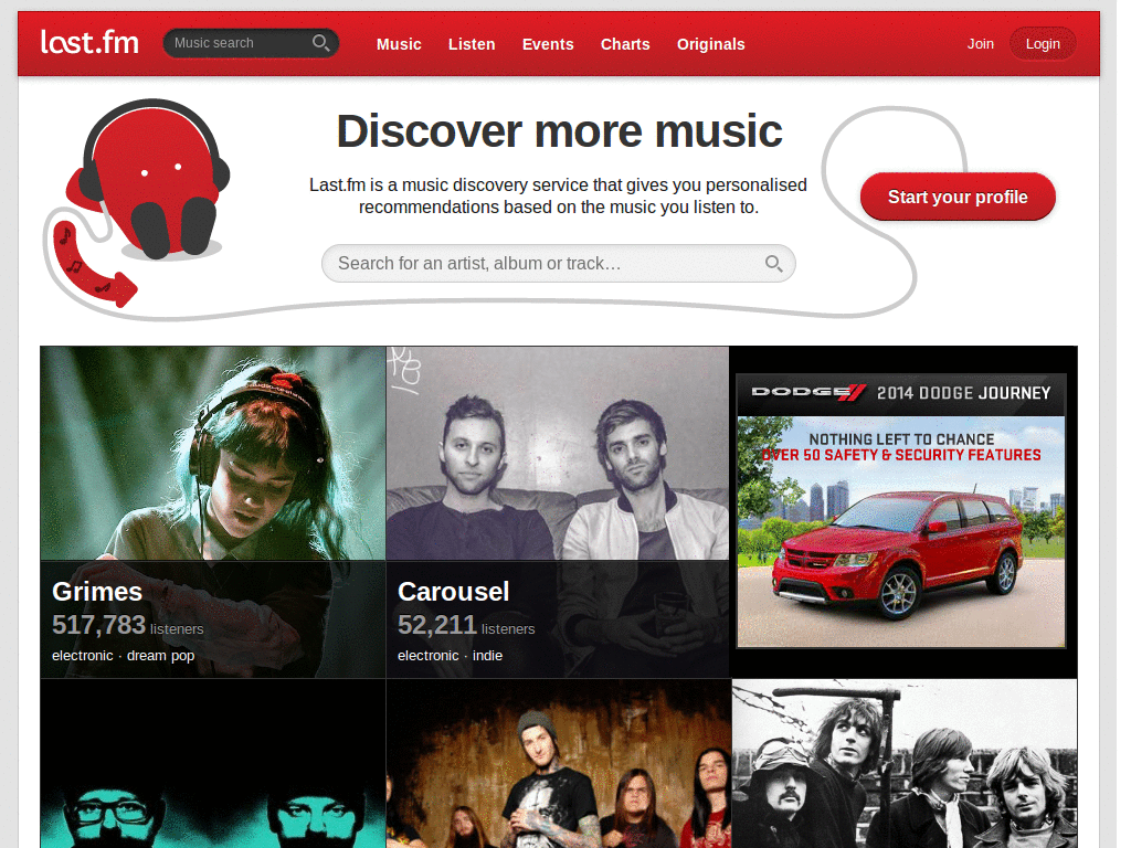 Last.fm - Verdana