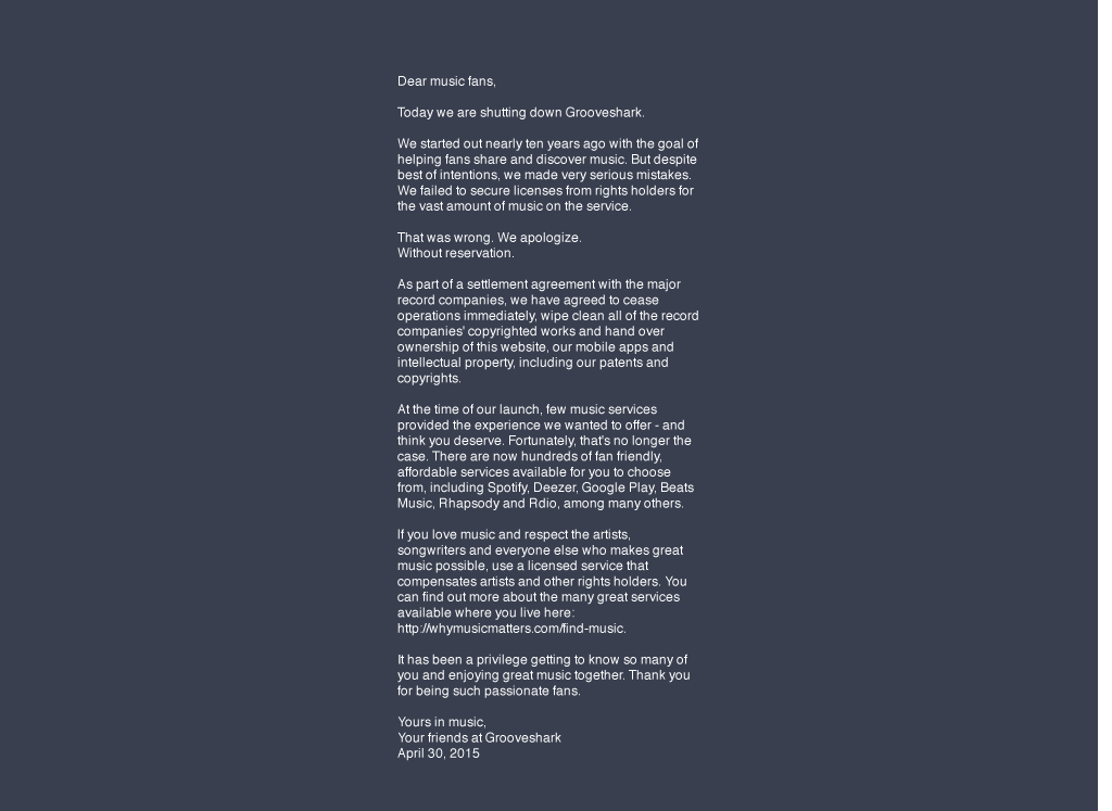 Grooveshark - Dark'n'Wide