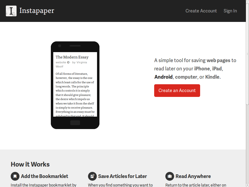 Instapaper Linen