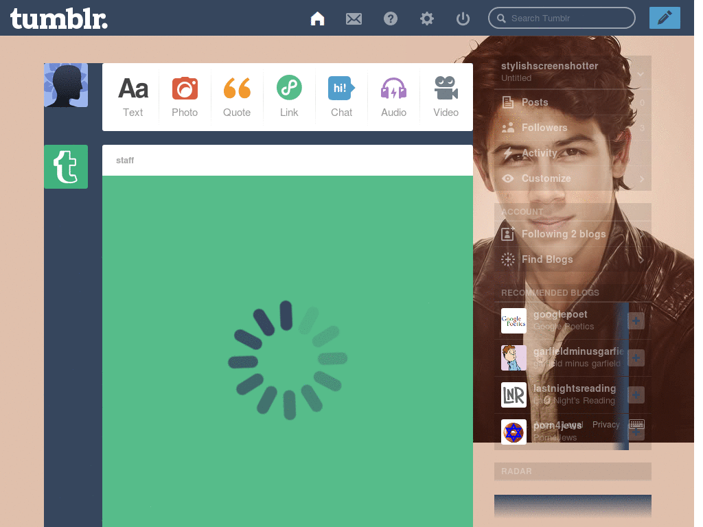 Nick Jonas Tumblr theme