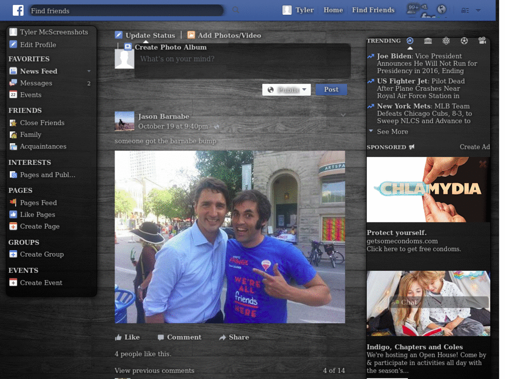 Facebook dark floor // Test