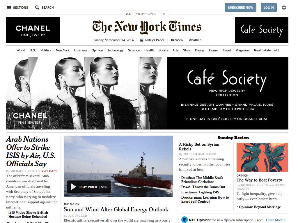 New York Times without some Ads