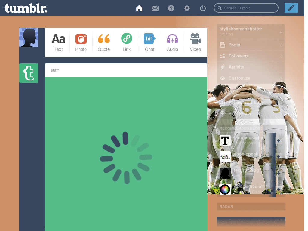 Real Madrid tumblr theme