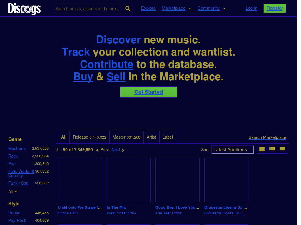 Discogs in blue jeans