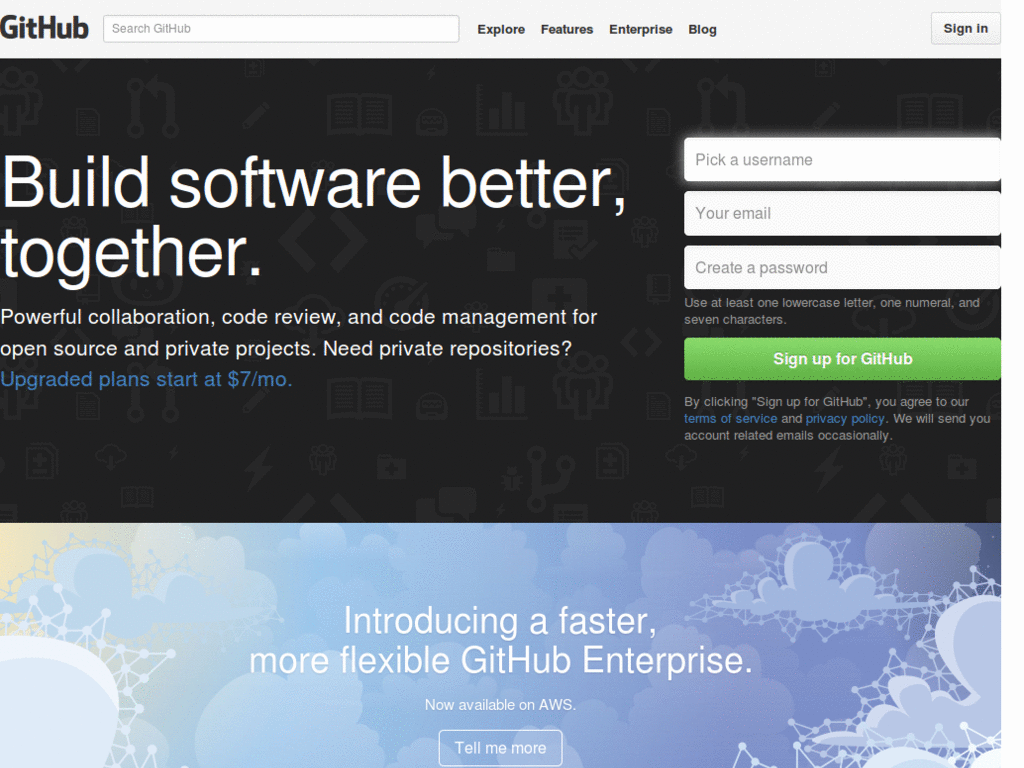 github.com usable