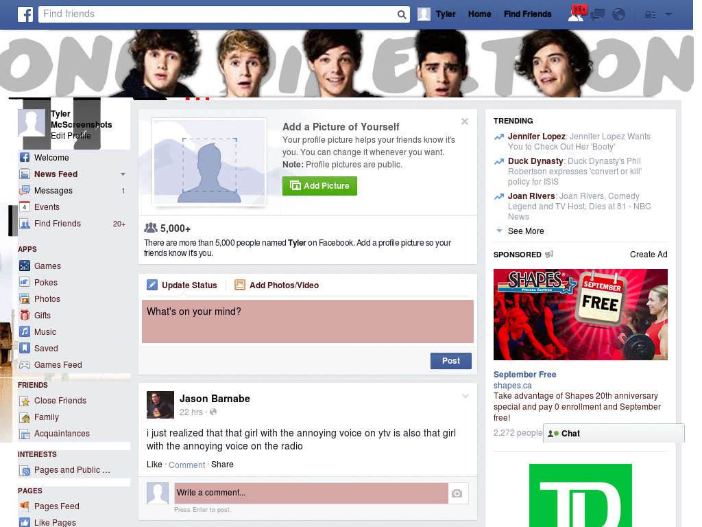 Facebook - One Direction 1 ( by Templah.com )