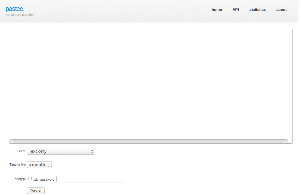 Pastee -- github-ish