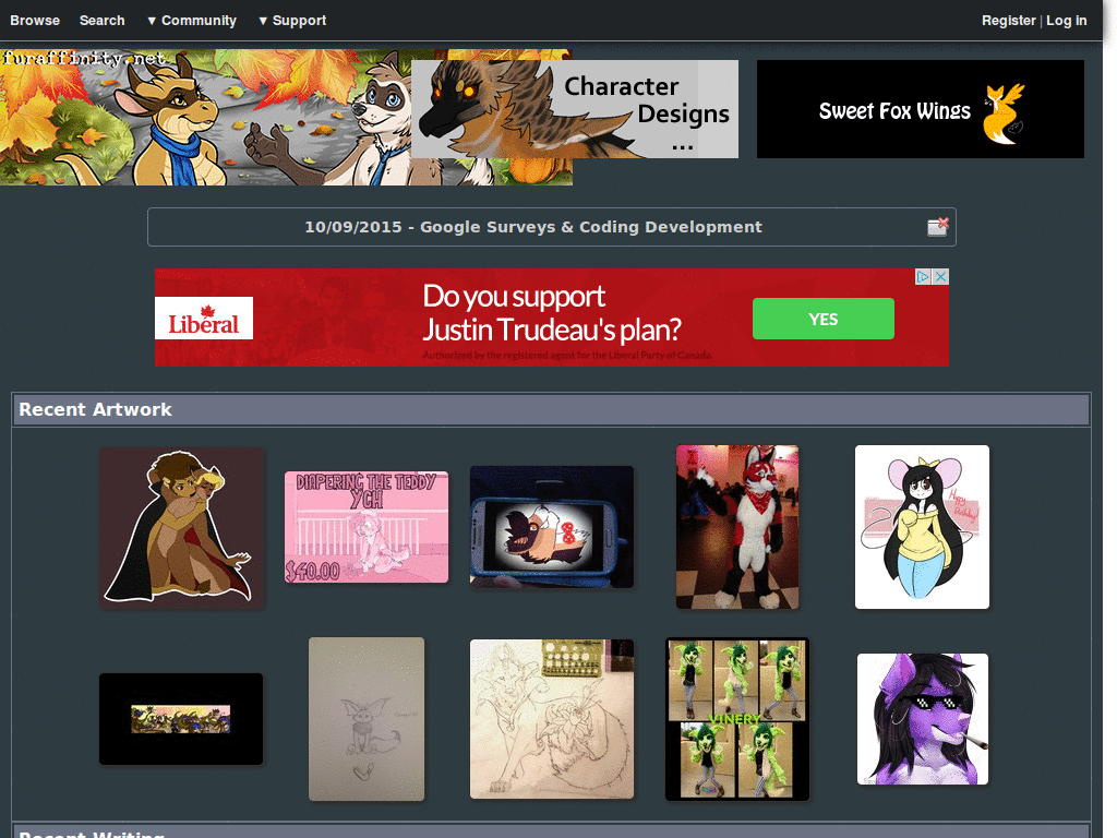 Furaffinity Sticky Menu