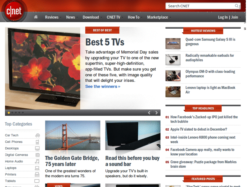 CNET -- Die in a fire, toolbar