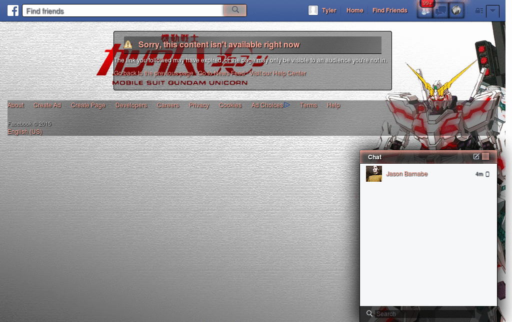 Facebook - Unicorn Gundam