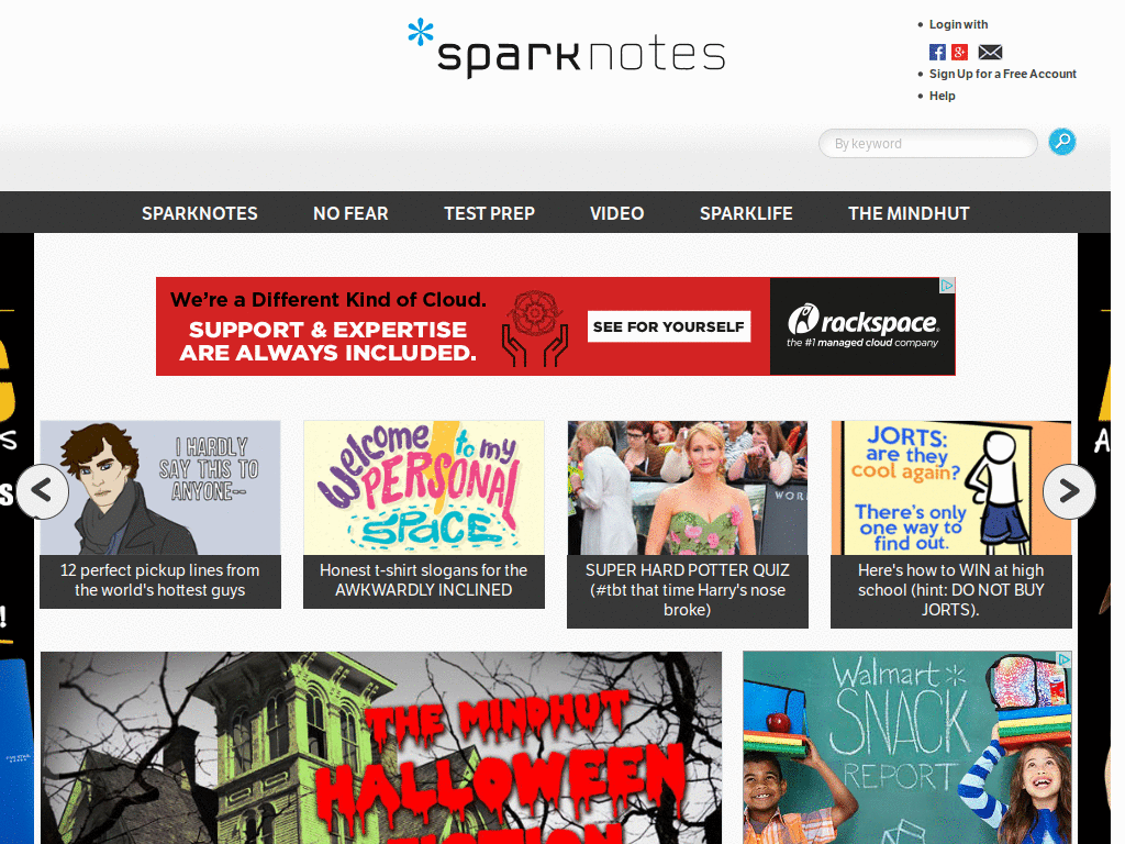 sparknotes.com home page cleaner