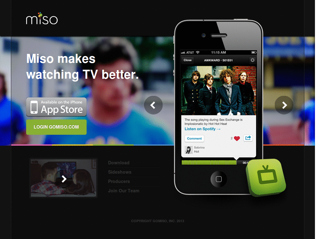 Miso fixed position header