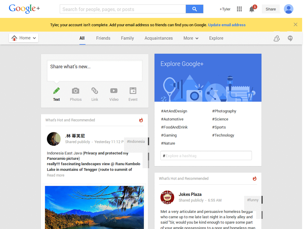 Clear Google+ for Persian