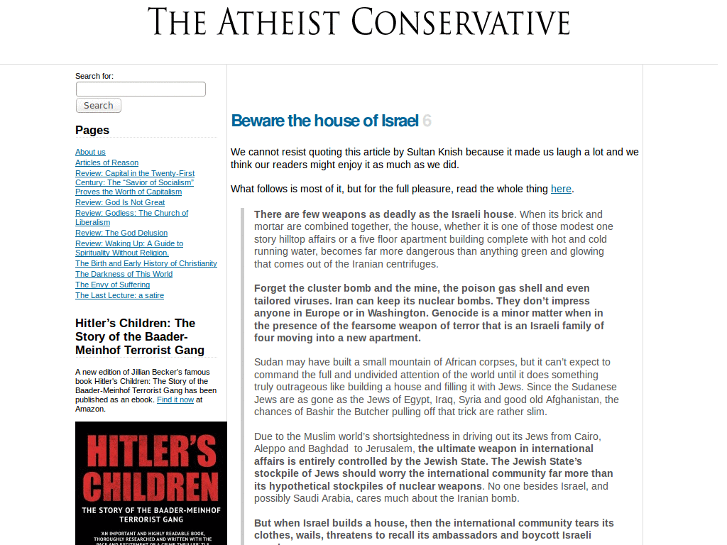 The Atheist Conservative DARK