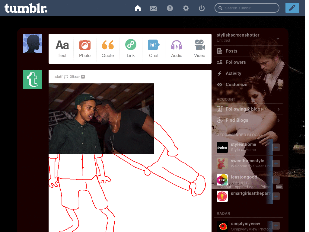 Edward and Bella dashboard