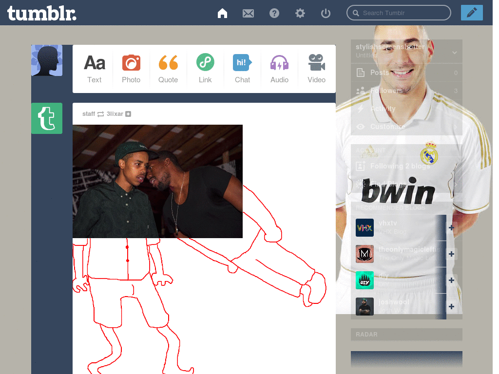 Karim Benzema Tumblr Dash Theme
