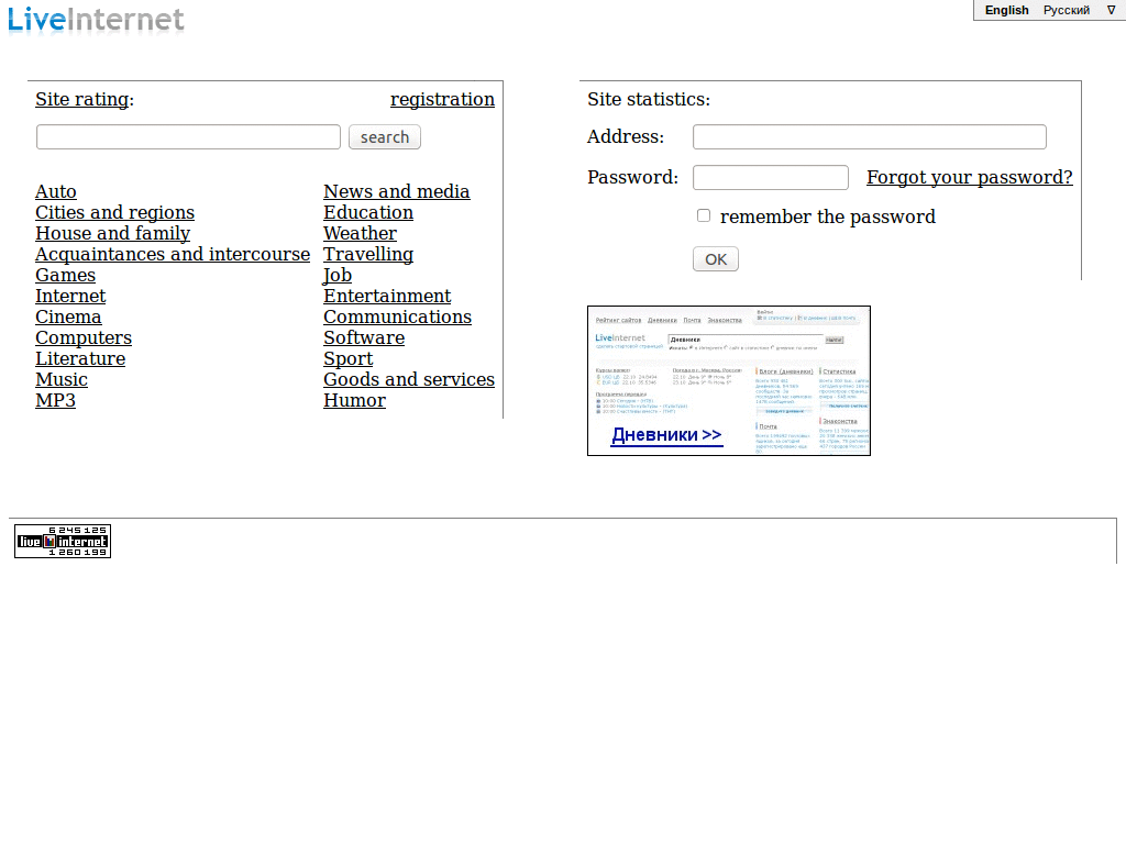 Liveinternet статистика без рекламы