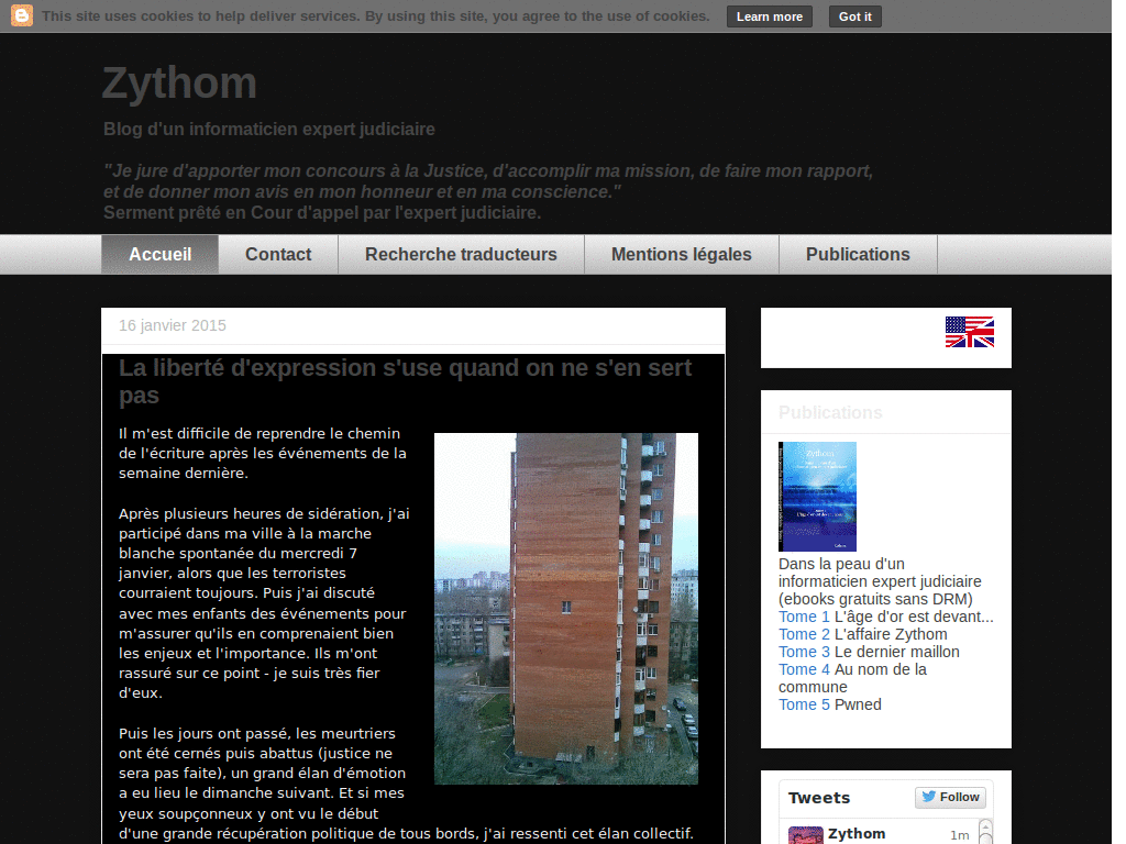 Zythom - Blog d'un informaticien expert judiciaire