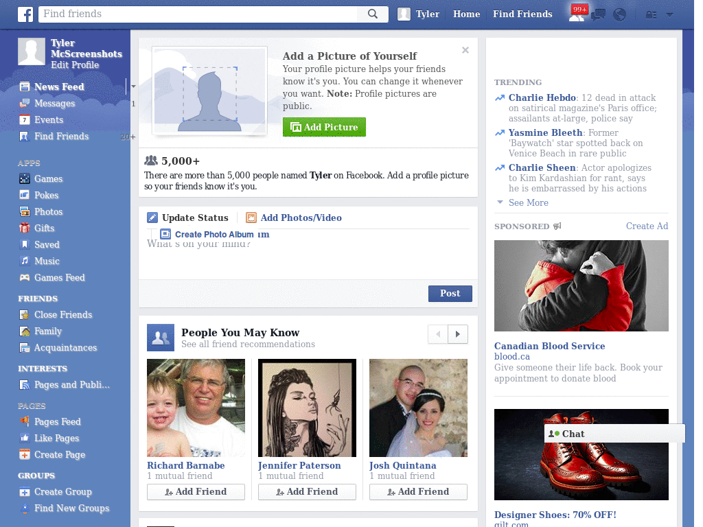 Facebook improve ( default width version )