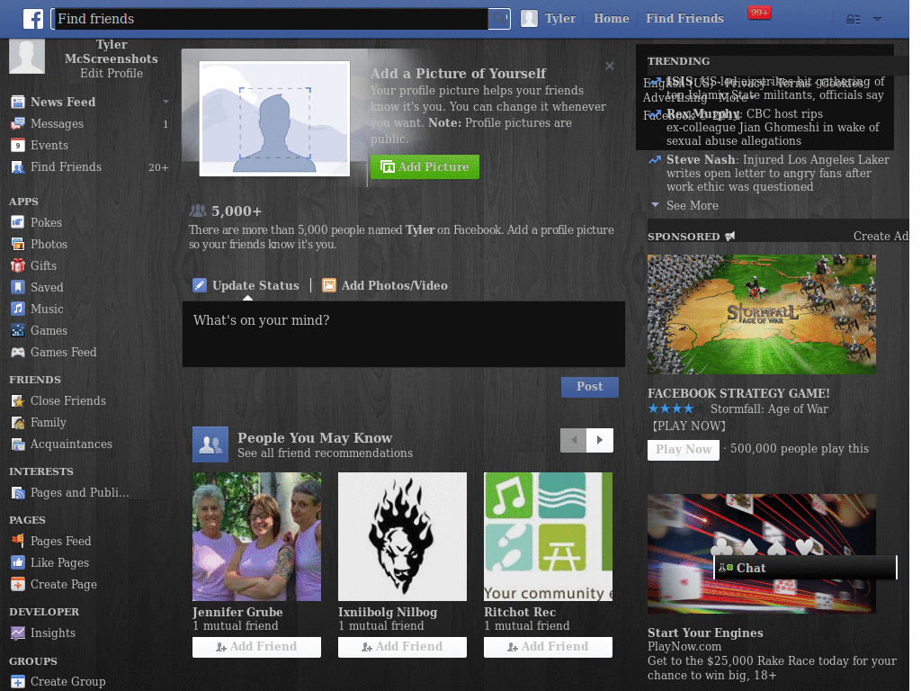 Facebook dark -