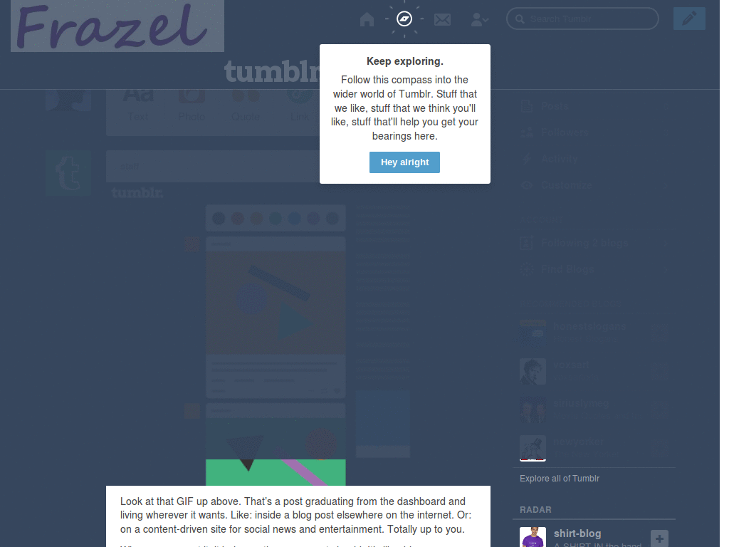 Frazel Tumblr Logo