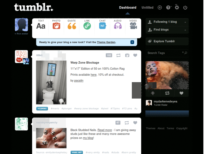 Jongup Tumblr Dashboard Theme