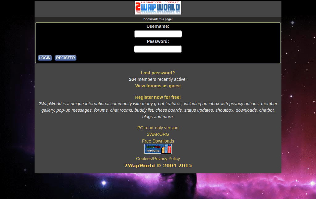 2wapworld.com Deep Space Theme