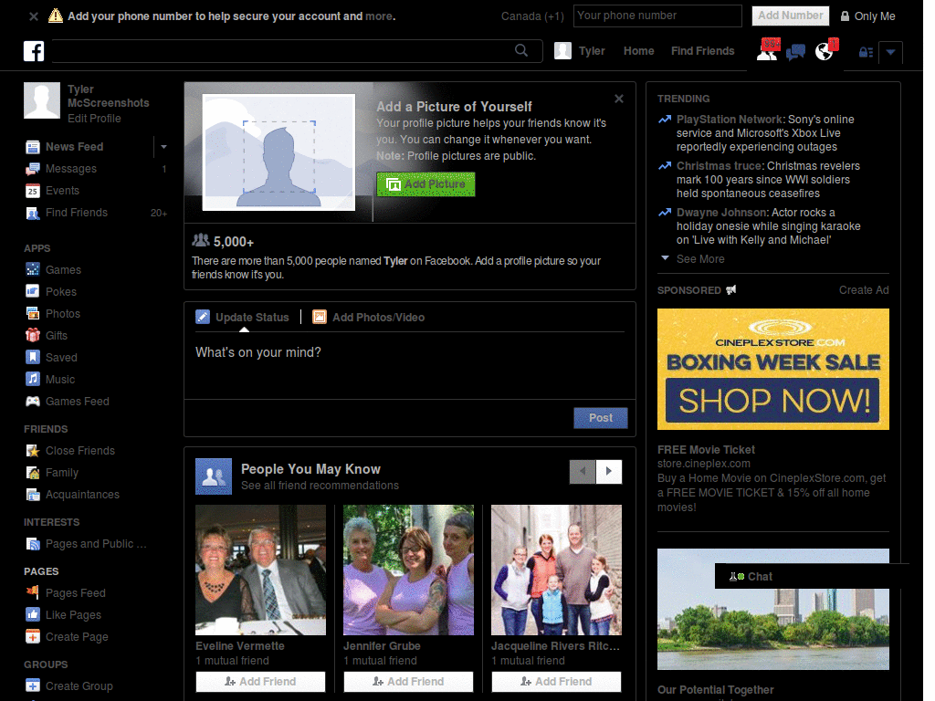 Facebook – black / dark
