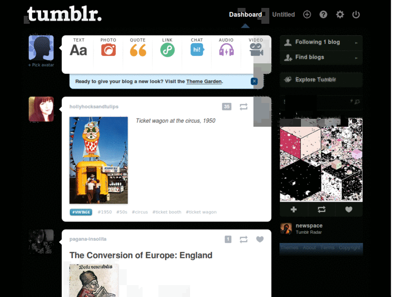 Yonghwa Tumblr Dashboard Theme