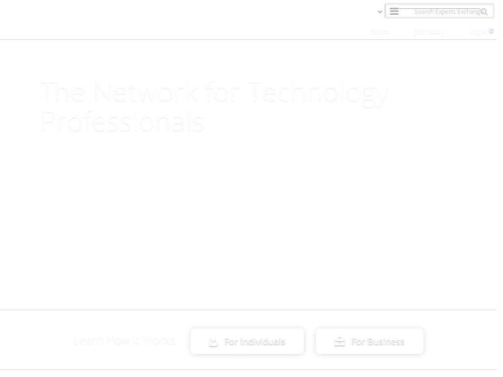 Experts Exchange - nothing but answers