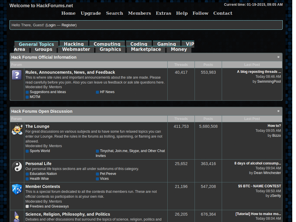 Hack Forums Dark-[Light Blue] Minimal
